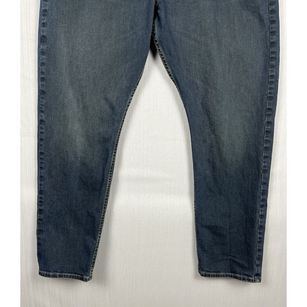 Wrangler Authentics Mens 38x30 Dark Wash Jeans Stretch Denim Workwear - Picture 3 of 13